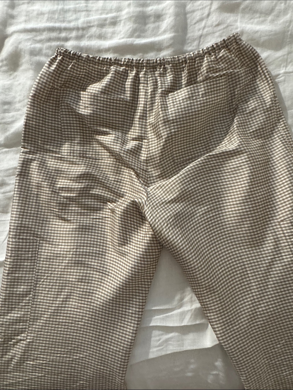 Donni Silk Taffeta Cargo Pants in Gingham - Picture 5 of 6